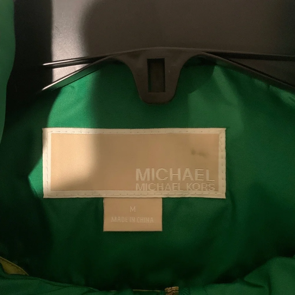 Michael Kors Green Hooded Jacket sz M
